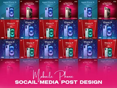 iPhone 16 Social Media Instagram Post Design Template