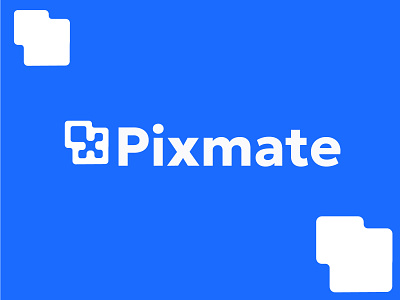 PixMate app bold branding design geometric logo logodesign mobile modern social media