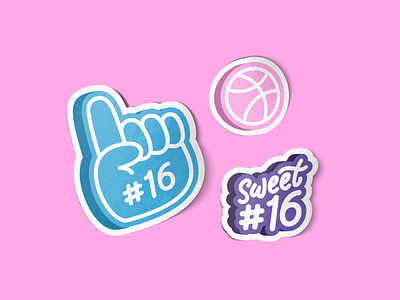Celebrate Sweet 16 Dribbble 16th ball birthday celebrate design doodle dribbble graphic design hand icon icon set illustration number play playfull spin sweet typo year
