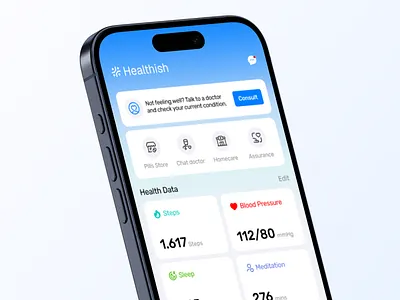 Healtish - Personal Health Mobile App apps clean design health health app health care health care app light mode medtech medtech app mobile mobile apps mobile apps design personal health personal health app telemedicine telemedicine app ui ui design uiux
