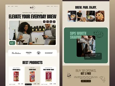 Coffee Shop - eCommerce website clean ui design ecommerce graphic design landing page minimal modern design product sale website redesign ui uiux web design website design