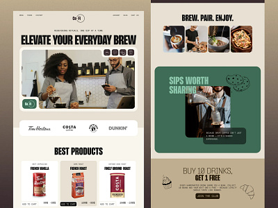 Coffee Shop - eCommerce website clean ui design ecommerce graphic design landing page minimal modern design product sale website redesign ui uiux web design website design