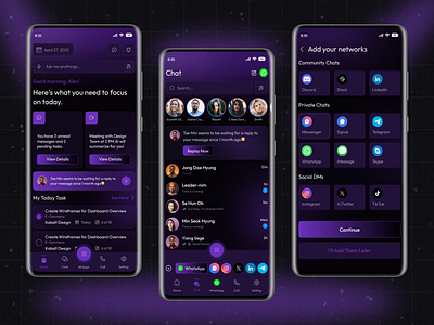 Social Media Communication Mobile App Design Concept app design app interfaces application ui mobile mobile app design mobile app ui mobile ui mobile ux modern ui social media ui design ui ux design uibulbul uiux design