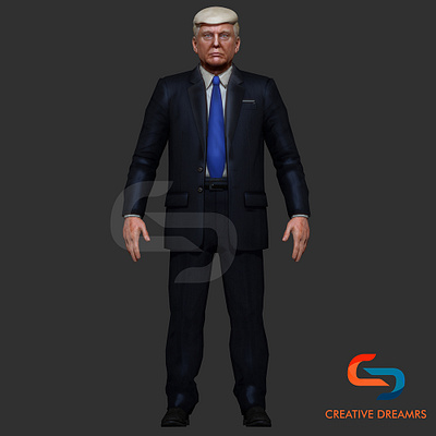 3D Character Design of Donald Trump 3d 3d modeing 3d rendering 3dcharacter 3dmodeling animation presidentialmodel visualization