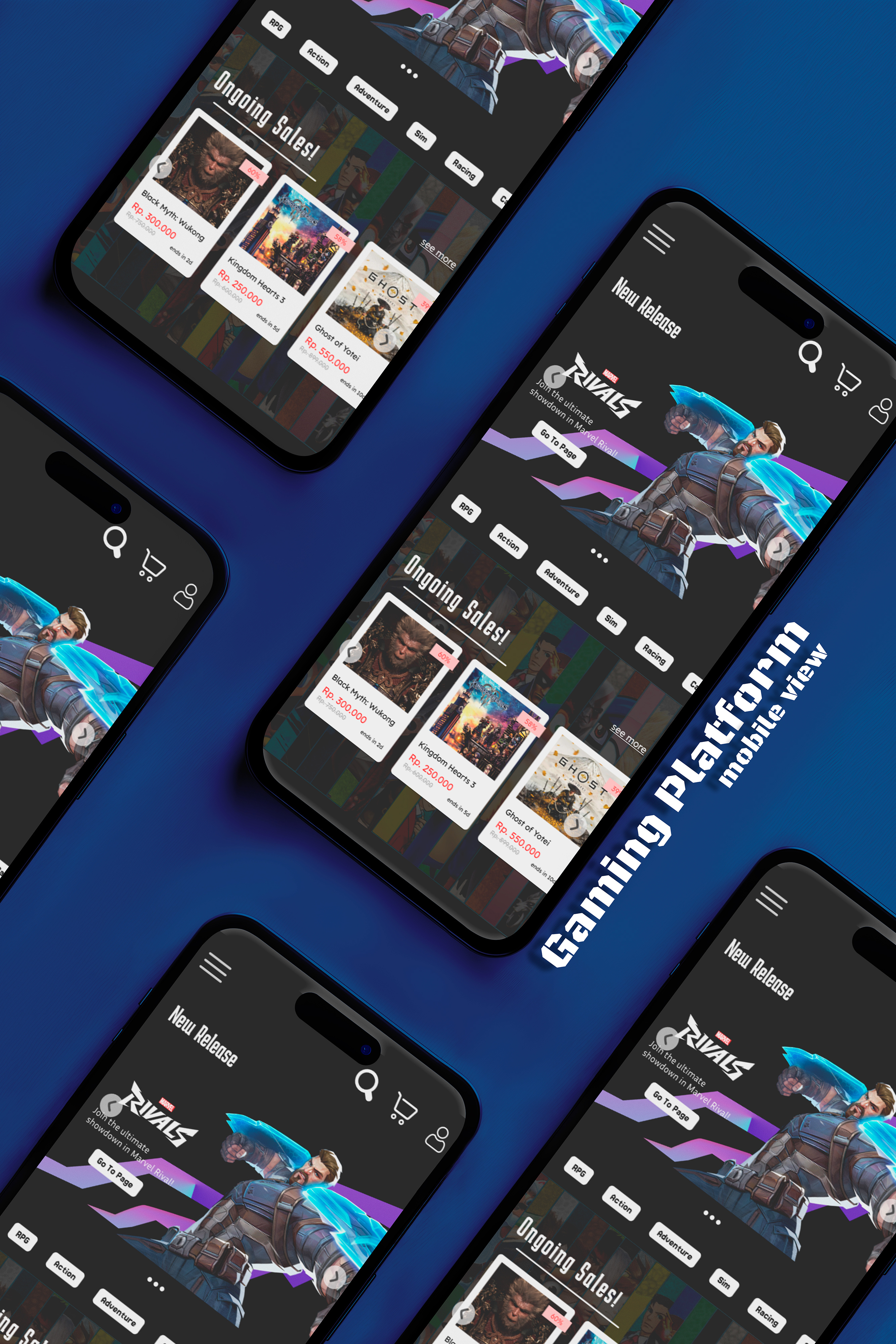 [Imagining] Gaming Platform Design for Mobile Browser/App app branding compact design figma gaming mobile mobile view phone platform portal simple smartphone ui user experience user interface ux video games