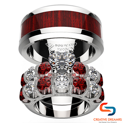 3D Product Design of a Diamond Ring 3d 3d modeing 3d rendering 3drendering animation gemstonedesign goldring luxuryjewelry visualization