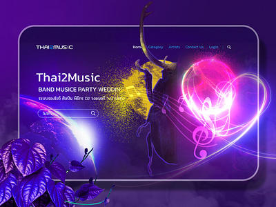 Web Thai 2 Music graphic design mobile design retouching ui design ux design ux ui web design