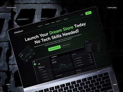 Online Retail Store Builder SaaS Landing Page UI Design e commerce figma landing page ui online store online store builder retail retail store saas saas landing page saas website ui uiux ux website website design website ui