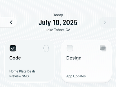 Continued Visual Exploration app blur box check complete date design input ios iphone mobile pattern today ui ux work in progress