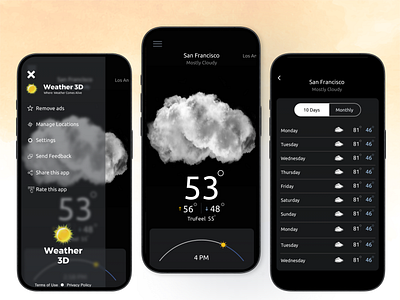 Weather & Forecasting Mobile App Concept 3dui 3dweather 3dweatherapp app app concept app design design dribbbleshots forecastapp mobileappdesign realtimeweather ui ux weatherappdesign weatherforecastapp weathertech weathervisualization