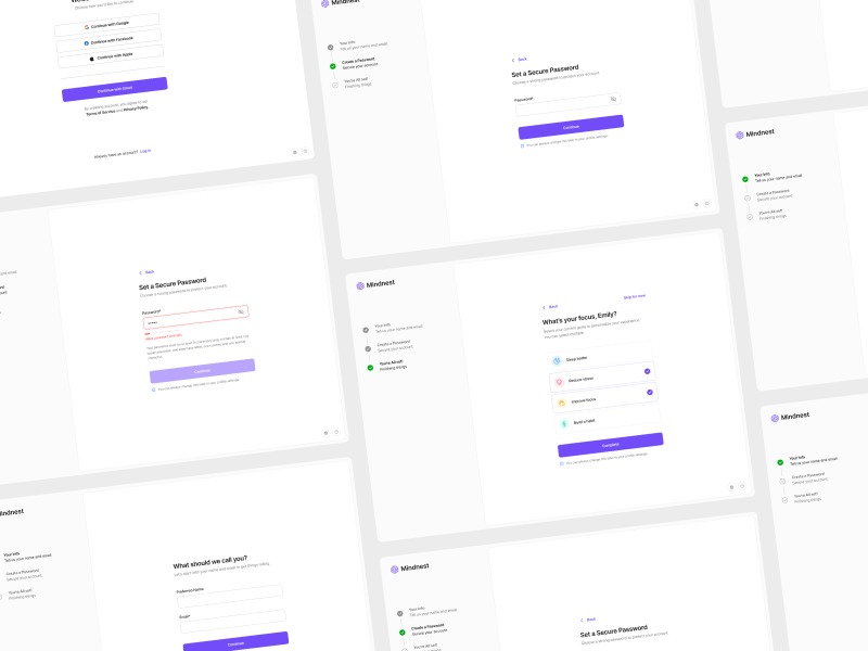 User-Centered Sign-Up Flow for Mental Health Support Platforms design figma signup ui uiux ux