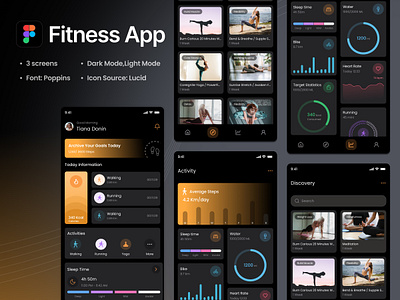 💪Fitness App UI Design | Dark & Light Mode appconcept dailyui darkmode designinspiration dribbblecommunity dribbblers dribbbleshot figma fitnessui lightmode minimal mobileui modern post uidesign uitrends uiux userinterface uxdesign workoutapp