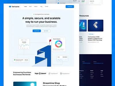 Vertizone — Clean & Scalable SaaS Landing Page for High-Growth 3d ai agents animation b2b website design branding clean ui for saas code saas website conversion optimized ui framer landing page graphic design logo modern b2b interface motion graphics pricing focused saas page saas landing page saas product marketing startup website design ui webflow saas site