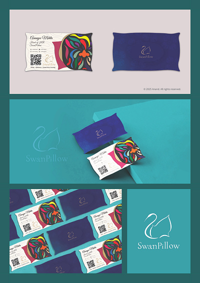Textile Meets Identity – SwanPillow Logo &Business Card Showcase brandidentity businesscarddesign creativebranding logodesign mockupshowcase portfolioproject textiledesign upholsterybranding visualidentity