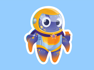 Champsverse Mascot — Final Character Design appmascot art astronaut branding champsverse characterdesign childrendesign design digital art friendlymascot graphic design illustration kidsapp mascotdesign mobileappdesign octopuscharacter playfuldesign space vector