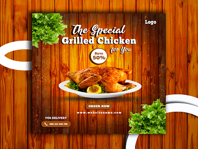 Food social media post design advertising brand identity branding design fast food banner food food banner food branding food design food design template food social media post design fried chiken social media post graphic design grilled chiken social media post marketing social media markeing social media post web banner web design web poster