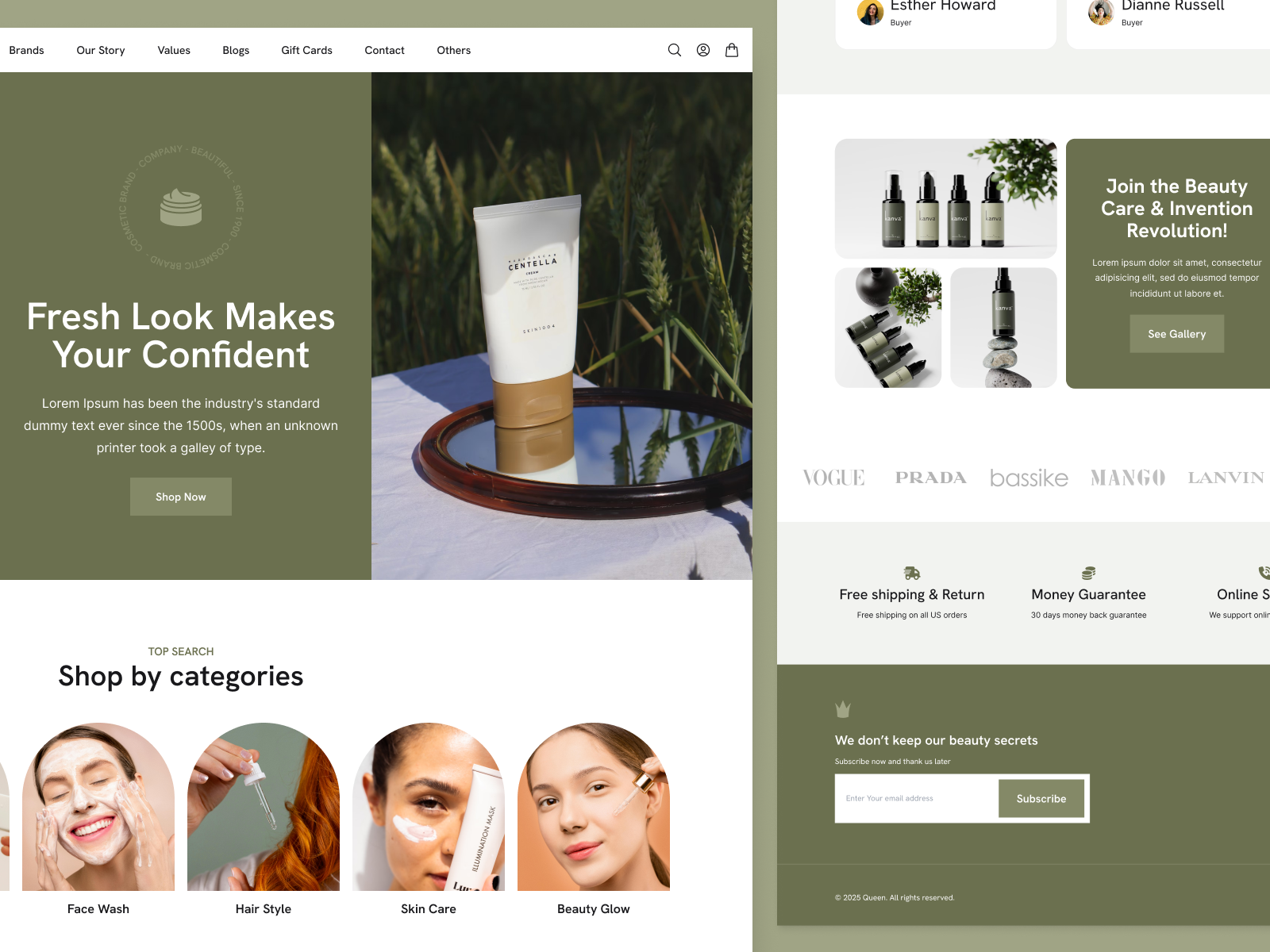 Cosmetic Store - Ecommerce Web Template cosmetic ecommerce skin care store ui web template
