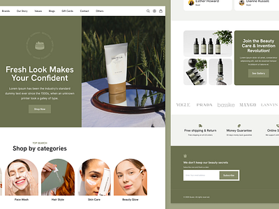 Cosmetic Store - Ecommerce Web Template cosmetic ecommerce skin care store ui web template