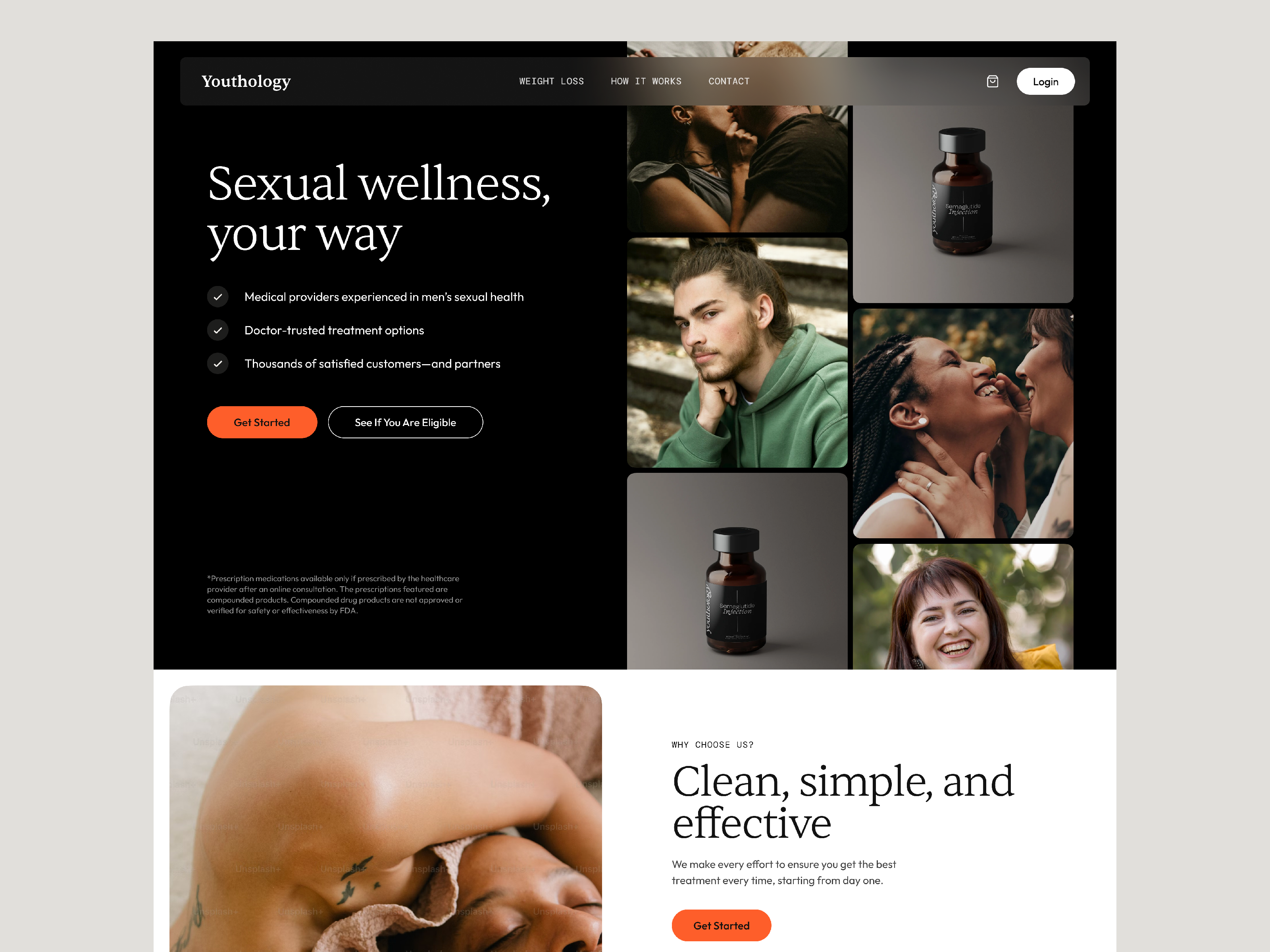 Telehealth & Wellness - Landing Page agency ai healthcare ai landing page ai website dstudio hair loss header healthcare healthcare website landing page product design sexual health telehealth telehealth wellness telehealth landing page ui ui ux user experience ux weight loss