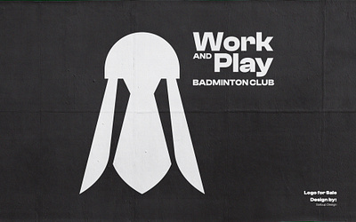 Work and Play Badminton Logo. badminton badminton logo branding design dual meaning logo graphic design logo logo design modern logo shuttlecock shuttlecock and tie shuttlecock and work shuttlecock logo sport work and badminton work and play work and play badminton logo