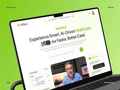 AI Healthcare & Telemedicine Website UI Design ai ai healthcare ai telemedicine figma health healthcare landing page landing page design telemedicine uiux website website design