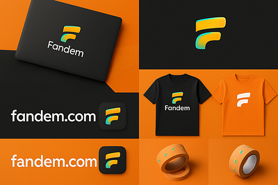 Fandem Brand Identity Design 3d animation app icon brand branding cardboard design direction graphic design illustration logo mockup motion graphics t shirt design ui visual