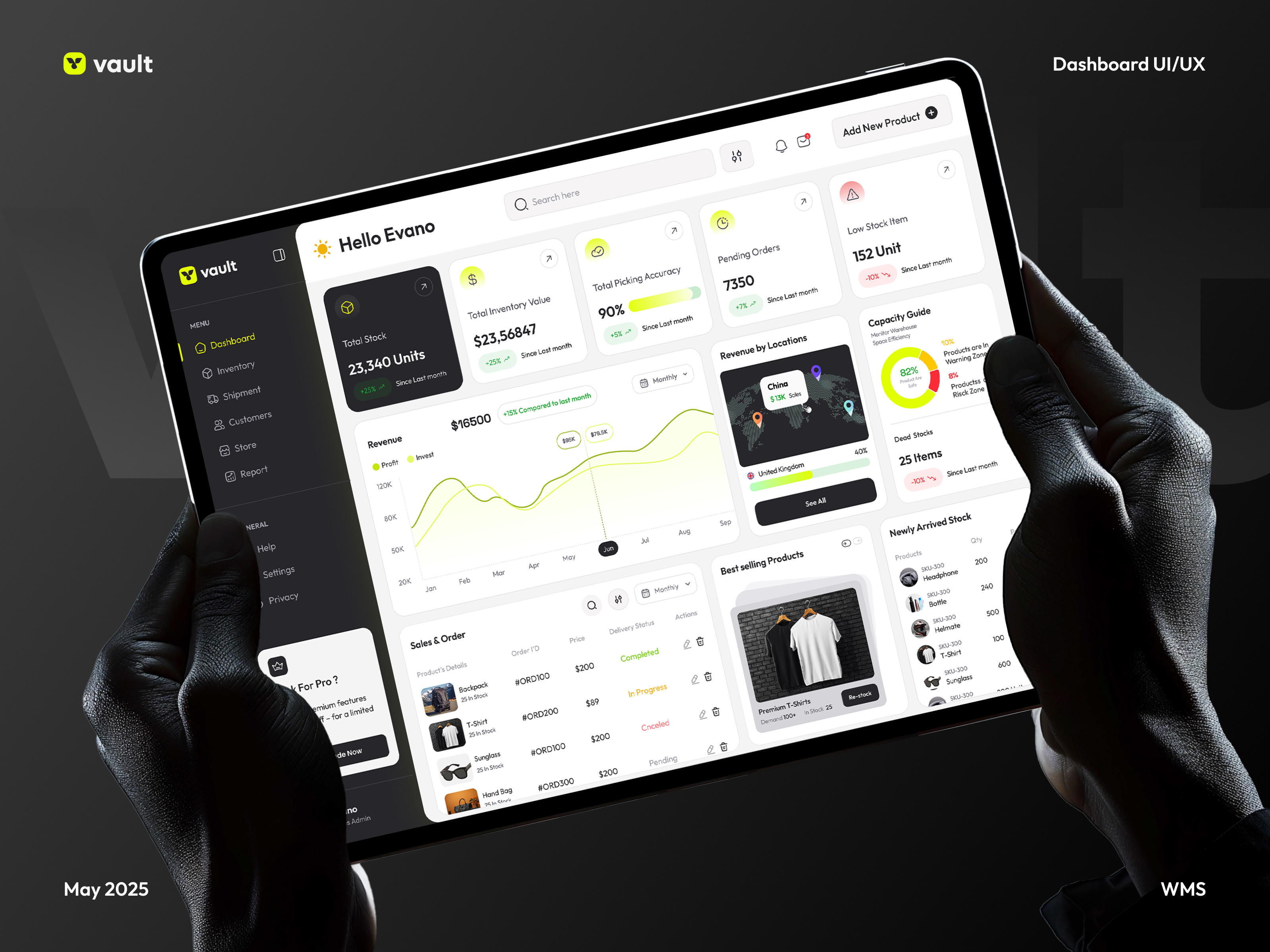 Warehouse Management Dashboard UI Design | Inventory dashboard design dashboard ui dashboard ui design figma inventory inventory management saas saas product ui ui ux uiux ux warehouse warehouse management