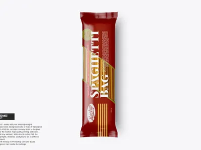 Glossy Spaghetti Bag Mockup design food illustration mock up mockup package packaging psd template