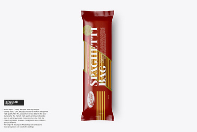 Glossy Spaghetti Bag Mockup design food illustration mock up mockup package packaging psd template