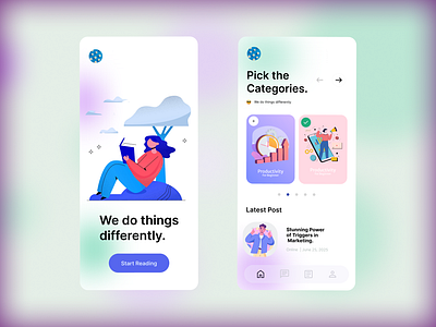 Exploring blur effects with this clean glassmorphism concept blur glassmorphism glassmorphism minimal app mobile desing ui