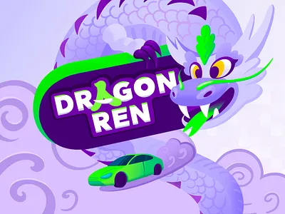 Dragon Ren cartoon dragon game graphic design illustration raster snake ui