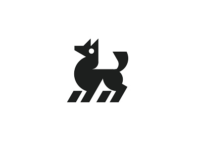 Modern wolf ready-made logo for sale by Anhdodes - Logoadoni anhdodes branding design dog graphic design illustration logo logo design logo designer logodesign minimalist logo wolf
