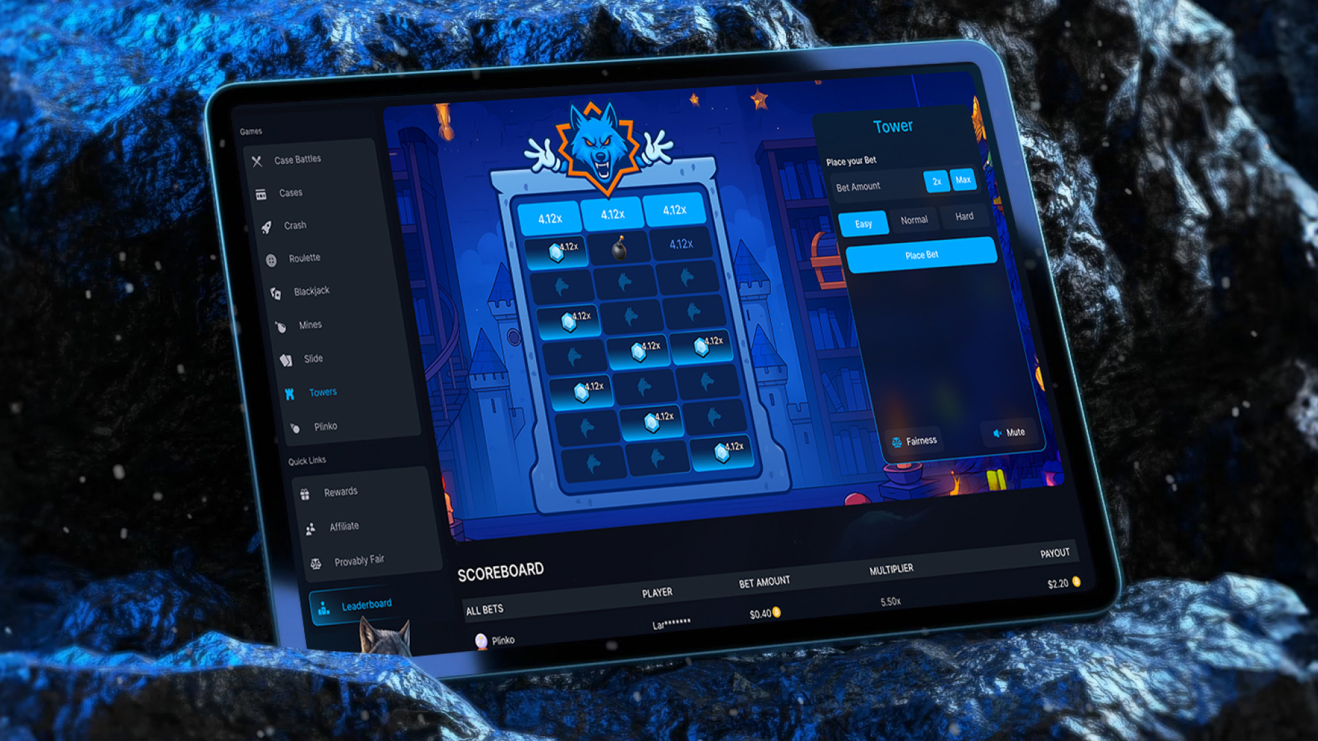 Tower Game UI Kit – Mobile & Desktop betting casino casino game casino game design figma game design game interface skin game tower tower game ui ui design