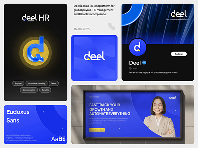 Deel - Fintech Branding ads design animate b2b brand brand design brand identity branding clean deel dipa inhouse finance fintech logo logo design modern design saas startup transaction ui visual identity