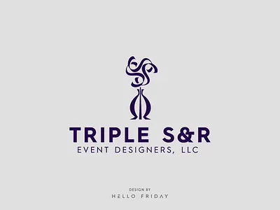 Triple S&R — Elegant Floral Event Designer Branding logomark