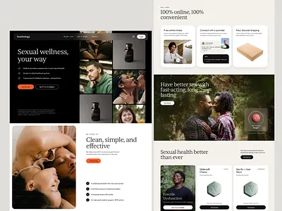 Telehealth - Sexual Health Landing Page hair loss healthacare landing page design healthcare website landing page landing page design medicine product design sexual health sexual health website telehealth telehealth wellness telemedicine ui ui ux user experience ux web design website website design weight loss