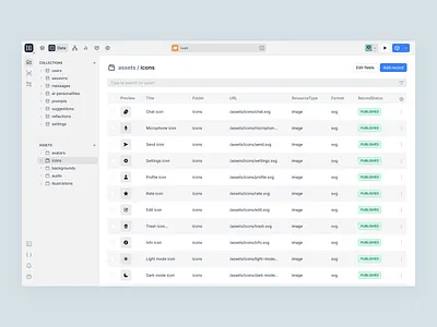 CMS design for AI-powered mobile app builder adminpanel aiappbuilder aiplatform app builder builder clean design cmsdesign dashboard design datamanagement interface design mobileappbuilder nocodeplatform product design saas ui design web design web ui