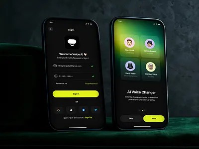 AI Voice generator | UI/UX ai app design ai mobile app ai technology ai voice app ai voice changer android app dark mode ui gradient ui ios app machine learning app mobile app design mobile ui design neural voice text to speech ui ui design uiux design ux voice changer voice generator
