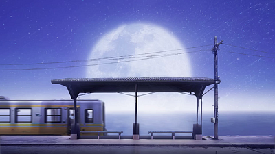 Train Station Animation 2d animation after effects animation compositing design