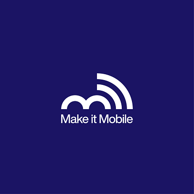 Make it Mobile agency company digital letters logo logotype m media minimal phone sale wireless