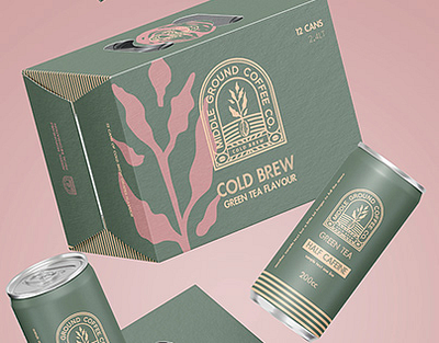 Middle Ground - Coffee Beverage | Brand Identity brand identity branding graphic design logo design packaging