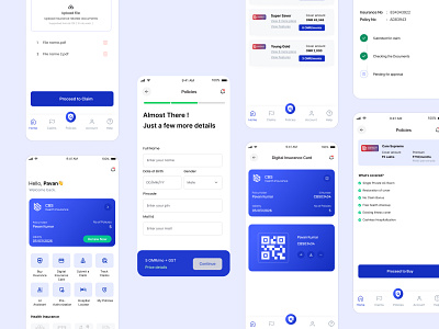 Insurance App insurance app medical qr ui