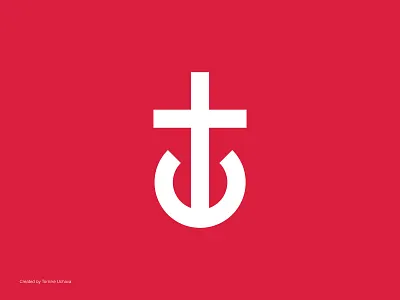 Anchor of Faith anchor logo branding design creative logo cross logo cross logos cross symbol emblem design faith logo hope symbol logo design maritime logo meaningful logo minimal logo red logo religious logo strenght logo symbol logo tornike uchava unique logo white symbol