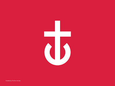Anchor of Faith anchor logo branding design creative logo cross logo cross logos cross symbol emblem design faith logo hope symbol logo design maritime logo meaningful logo minimal logo red logo religious logo strenght logo symbol logo tornike uchava unique logo white symbol