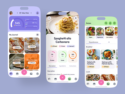 Healthy Food Tracker App app design delivery app design food food app food delivery food delivery app mobile mobile app mobile app design mobile design restaurant restaurant app ui ui design ux