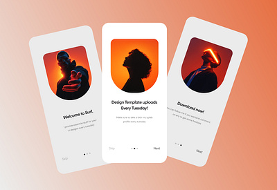 Mobile App Onboarding Screens android app app design graphic design interface ios mobile mobile app design modern onboarding top ui ui ux