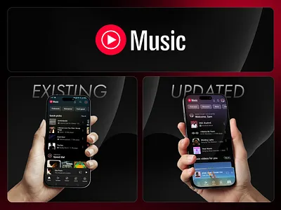 Youtube Music App Liquid Glass app application ios 26 liquid glass mobile app redesign ui ui design uiux user experience user interface ux youtube youtube music