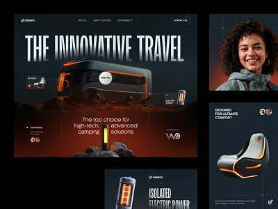Website for an Automotive Startup ✦ Nexerv design interface product service startup ui ux web website