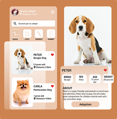 Pet Mobile App dogcat dribble figma graphic design mobileapp petapp uiux