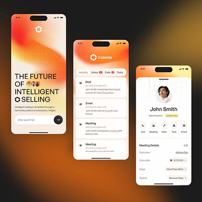 Caleido - Sales Application Ui Design application design branding design graphic design illustration logo ui uiux vector website design